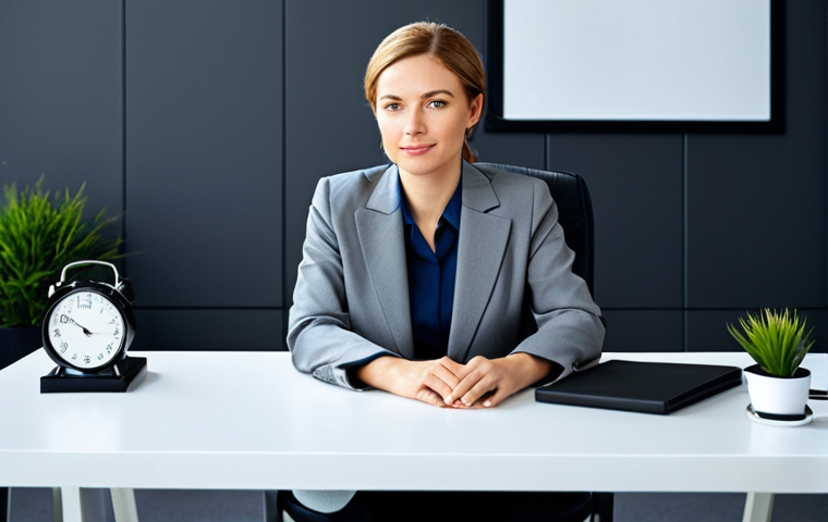 **

"A professional businesswoman in a modest business suit, sitting at a desk in a modern office, fully clothed, appropriate attire, safe for work, perfect anatomy, natural proportions, professional photography, high quality."

**