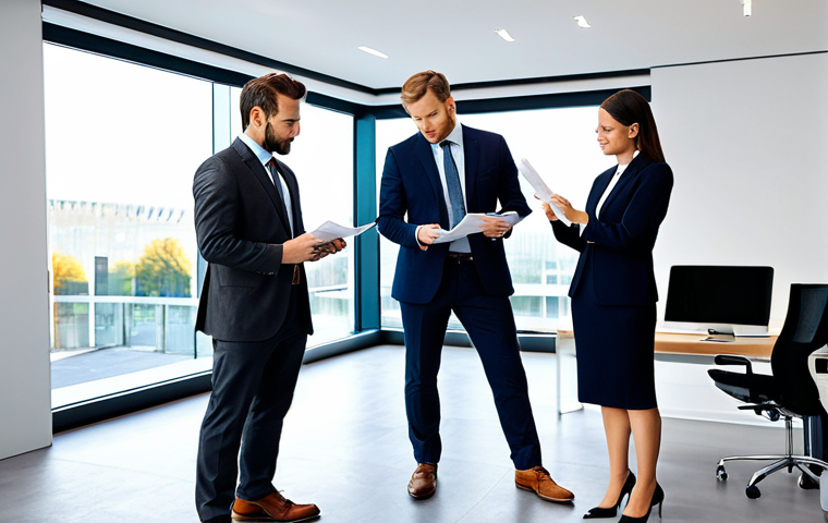 **
"A professional architect in a modern, fully clothed business suit, standing in a bright, open-plan architectural office, reviewing blueprints with colleagues. Appropriate attire, safe for work, perfect anatomy, correct proportions, natural pose, well-formed hands, proper finger count, natural body proportions, professional photography, high quality, family-friendly."
**