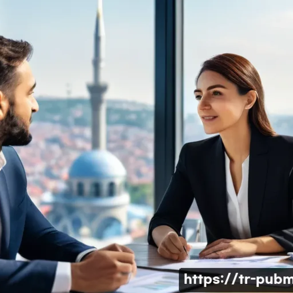 공공관리사 자격증으로 확장 가능한 경력 기회 - A professional Turkish businesswoman confidently leading a diverse team meeting in a modern office, ...