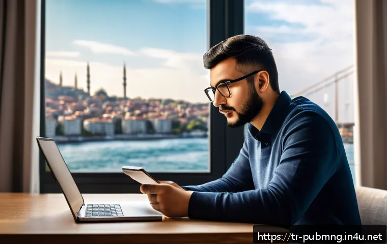 공공관리사 필기시험을 위한 추천 강의 - A focused Turkish adult student studying for the Public Administration exam at home in Istanbul, sit...