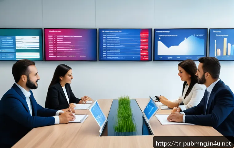 공공관리사와 관련된 법령 및 규정 최신 업데이트 - A modern Turkish public sector office environment featuring a diverse group of professional employee...