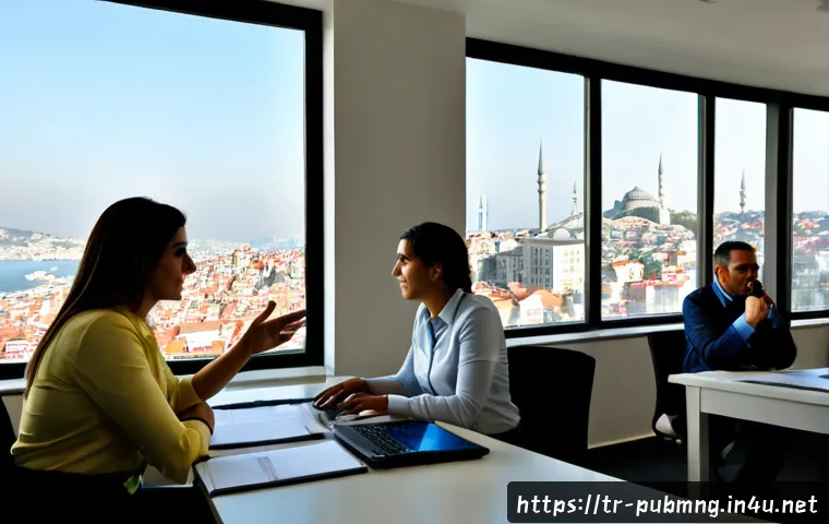 공공관리사 실무에서 필요한 데이터 분석 기술 개발 - Photorealistic Turkish municipal management training workshop, diverse adult public-sector professio...